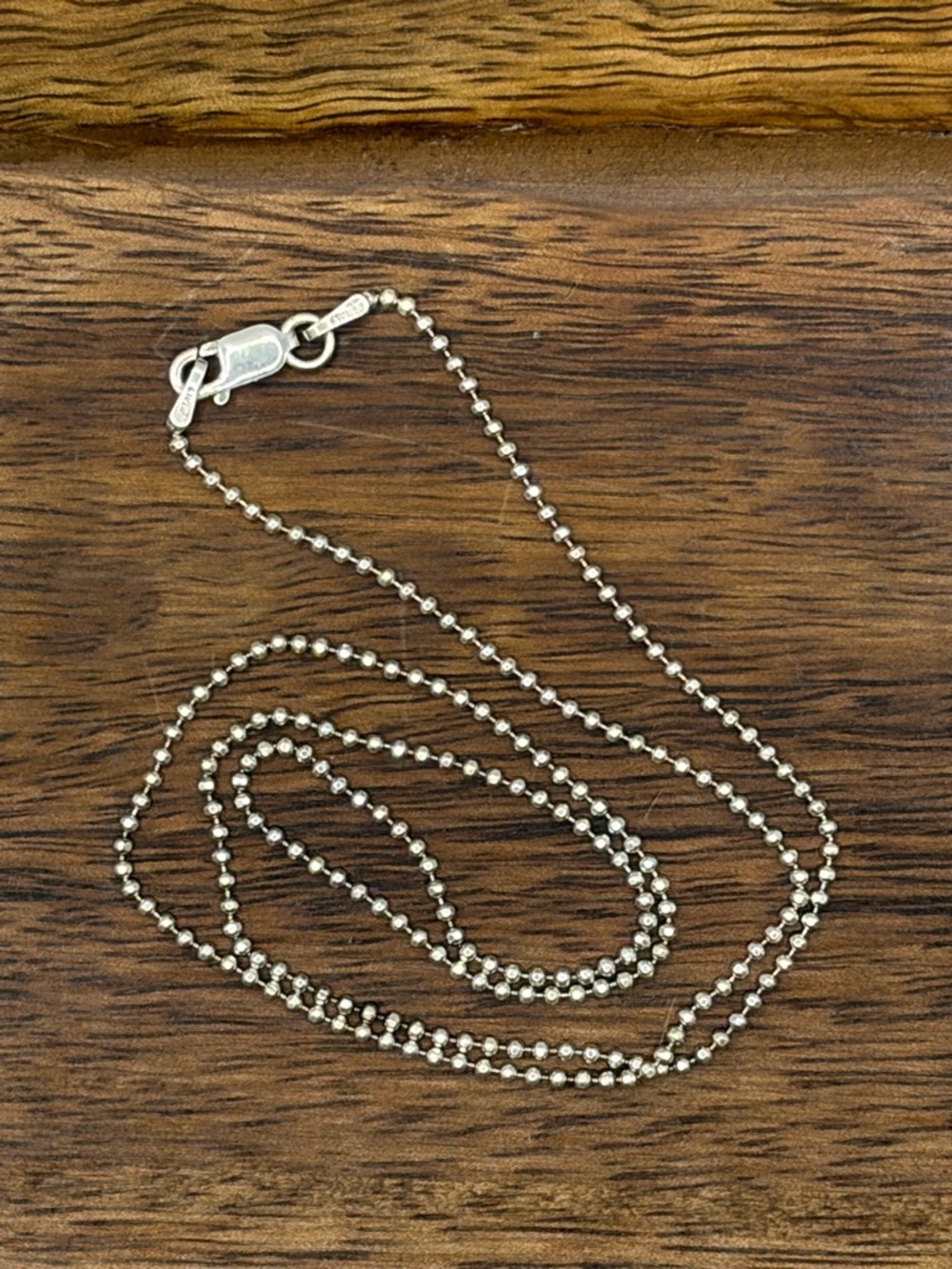 Sterling Silver 18" Ball Chain Diamond cut Necklace